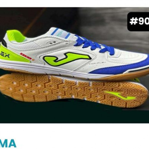 JOMA TOP FLEX BLANCA VERDE AZUL FUTSAL HOMBRE