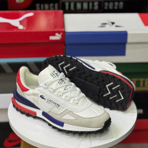 LACOSTE ELITE BLANCA AZUL ROJO HOMBRE