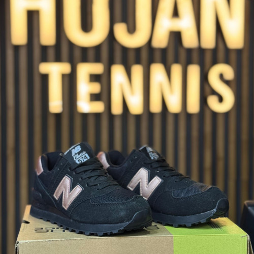 NEW BALANCE 574 NEGRA DORADA DAMA