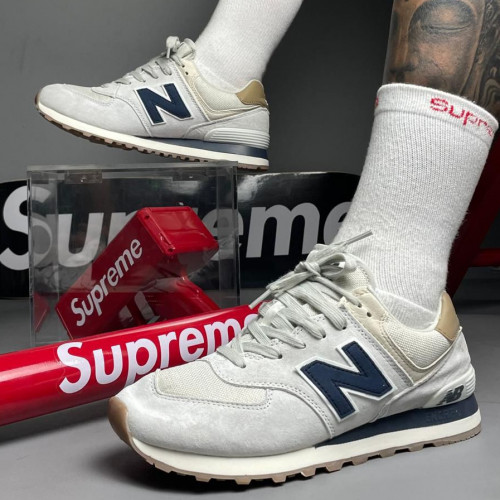 NEW BALANCE 574 CLASIC GRIS AZUL HOMBRE