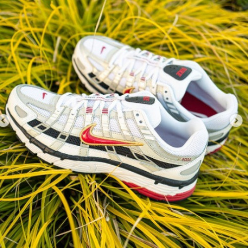 NIKE P6000 PLATEADA ROJA