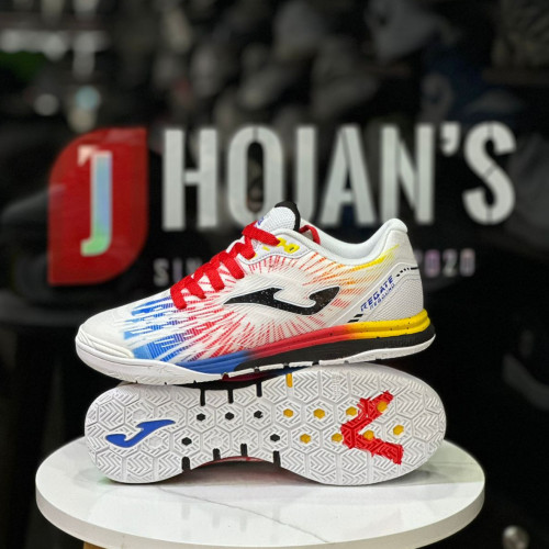 JOMA TOP FLEX BLANCA ROJA AZUL FUTSAL HOMBRE