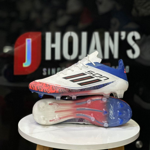 ADIDAS F50 BLANCO AZUL ROJO GUAYO HOMBRE