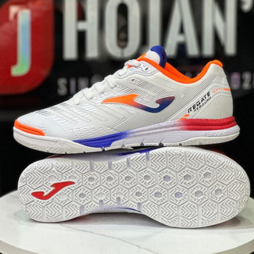JOMA TOP FLEX BLANCA NARANJA AZUL FUTSAL HOMBRE