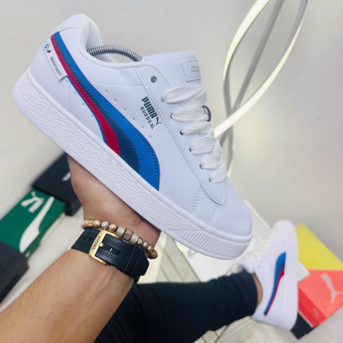 PUMA SUEDE XL BLACA AZUL HOMBRE